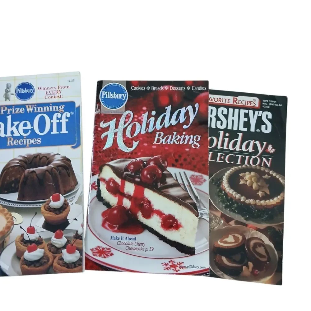 Hershey's Holiday Recipe Pillsbury Set of 3 Festive Baking Booklets Cookbooks